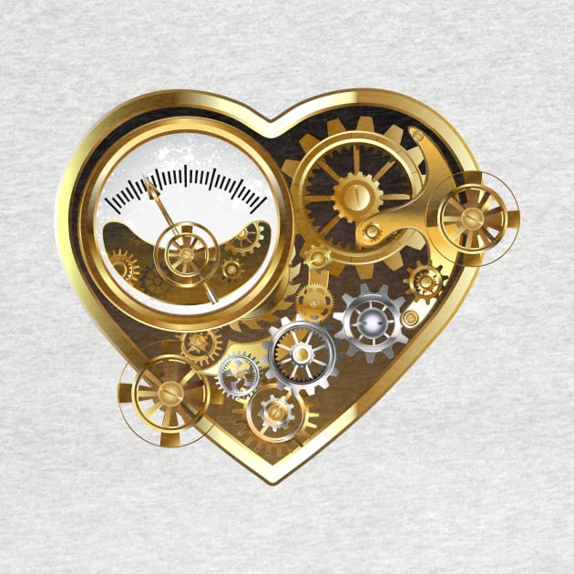 Steampunk Heart with Manometer by Blackmoon9